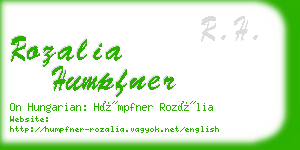 rozalia humpfner business card